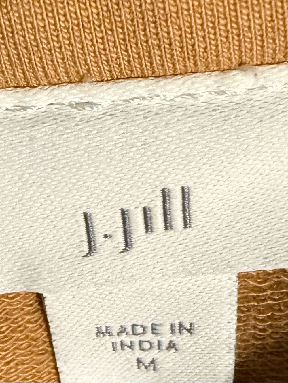 J.Jill Knit Modern Barn Jacket Camel Button Front Utility Shacket Medium - Picture 4 of 9